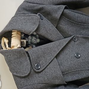 SALE  Italian fabric Wool Coat mint cond belted euc TURKISH MADE VTG